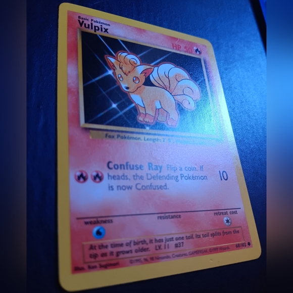 Vulpix Pokemon Card - Base Set - NO. 68/102 Common Non-Holo - Picture 4 of 9